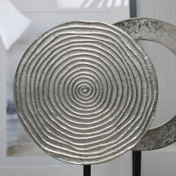 Swirl Nickel Sculpture - Bow & Miller Interiors