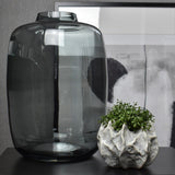 Large Grey Glass Vase - Bow & Miller Interiors