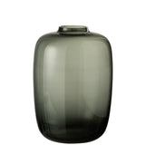 Large Grey Glass Vase - Bow & Miller Interiors