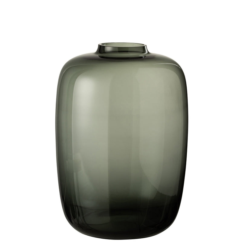 Large Grey Glass Vase - Bow & Miller Interiors