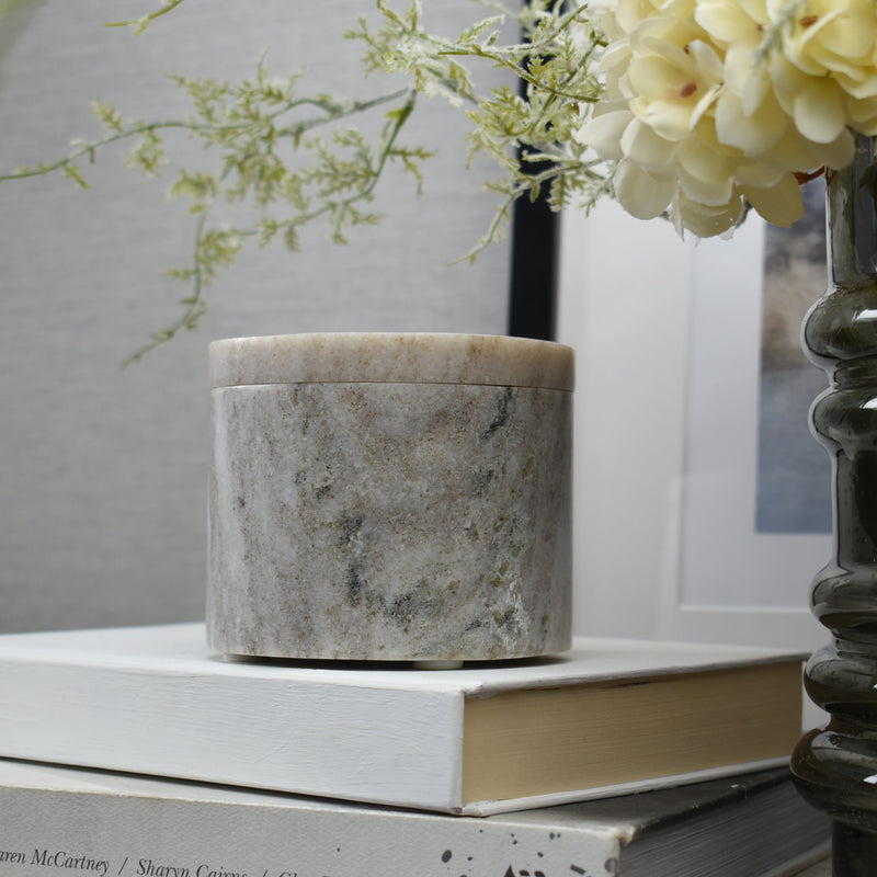 Beige Marble Jar