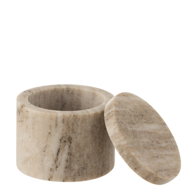 Beige Marble Jar - Bow & Miller Interiors
