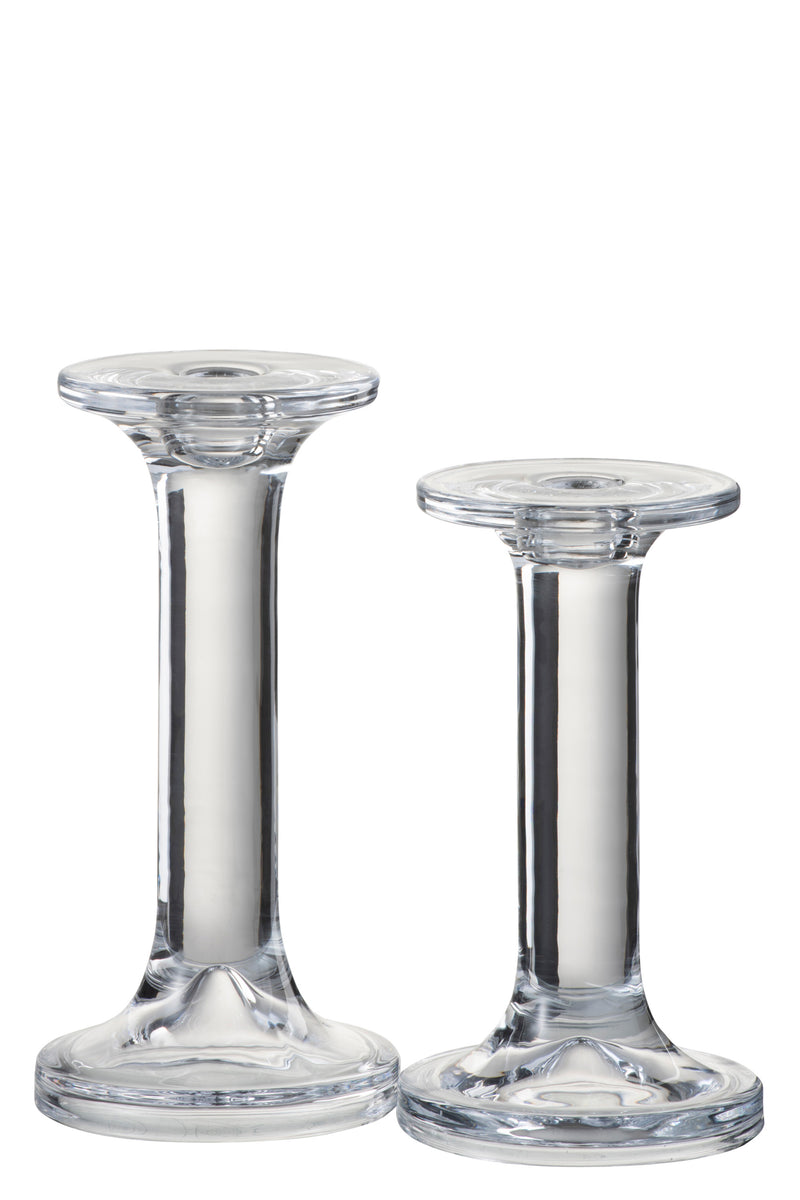 Glass Candlestick in Large - Bow & Miller Interiors