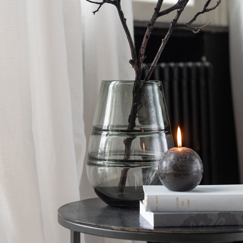 Medium Graphite Ball Candle - Bow & Miller Interiors