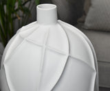 Large Graphic White Vase - Bow & Miller Interiors