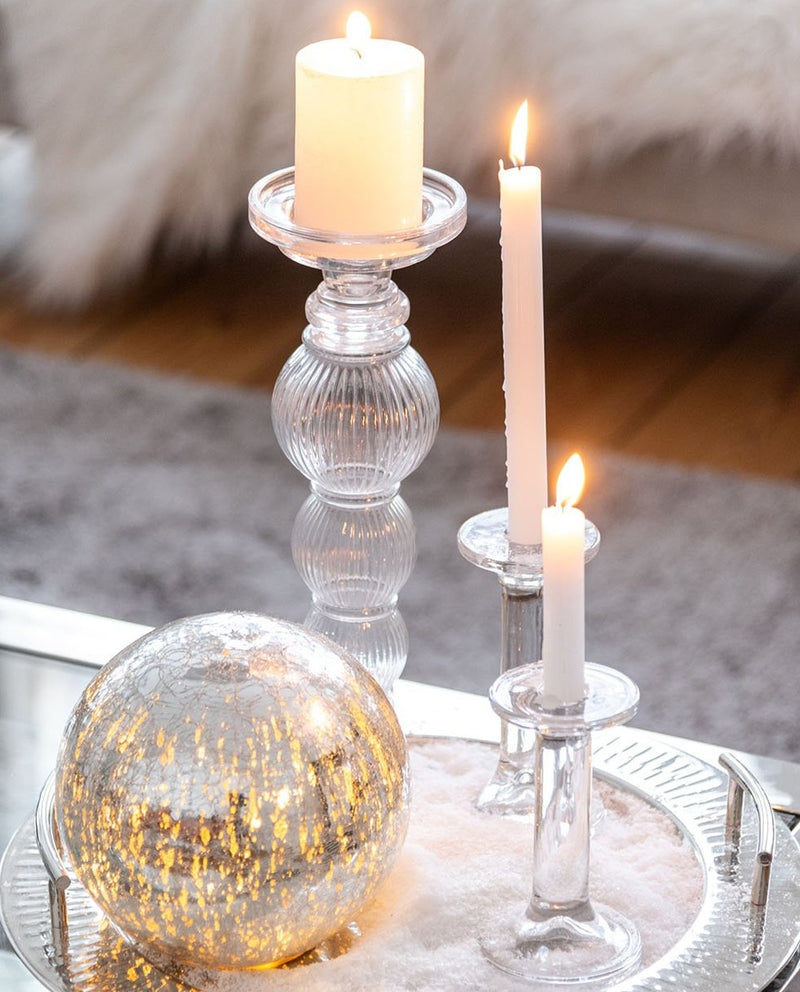 Glass Candlestick in Large - Bow & Miller Interiors